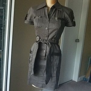 Bebe Military/Safari mini dress
